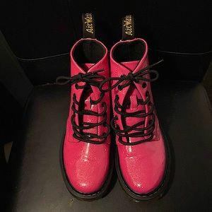 Girls Pink Dr. Martin Boots